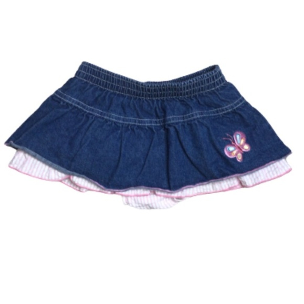 💕3 for $15💕 denim layered skirt size 18 months